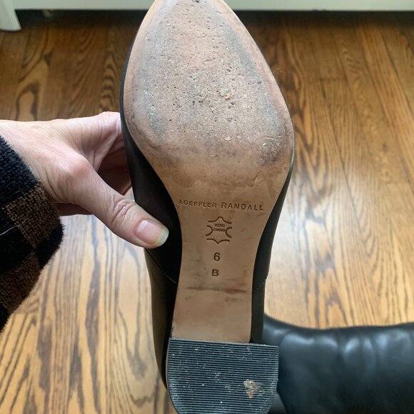 Loeffler Randall Goldy Knee High Boots Black Leather - Picture 7 of 7